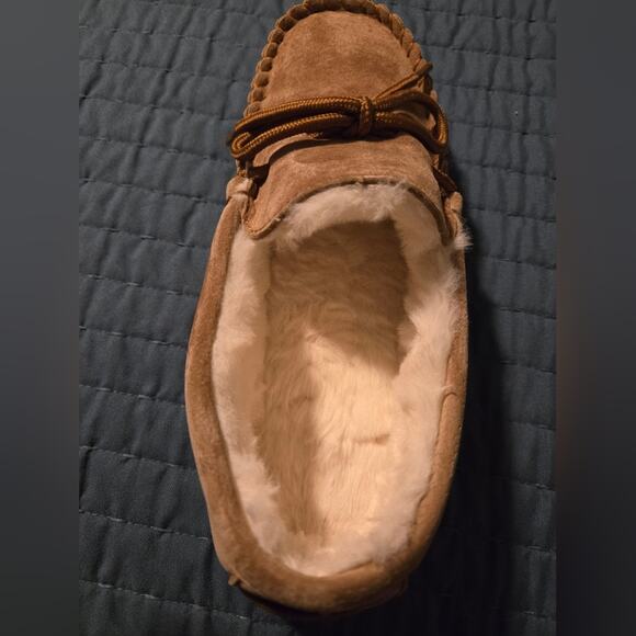 Tan Moccasin Slip-On Loafers with Plush Lining - Picture 2 of 3